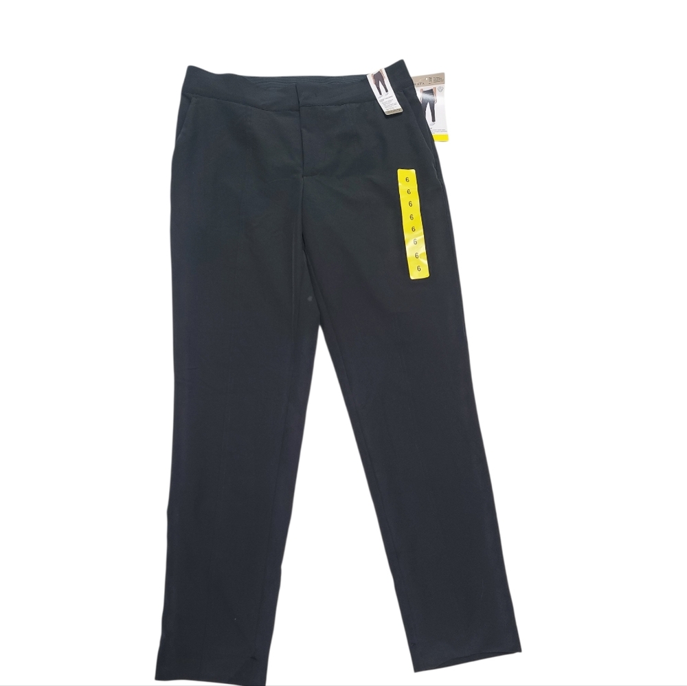 Mondetta Nwt Size 6 Black Lined Tailored Straight Leg Pants - Picture 1 of 11